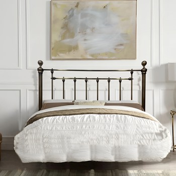 Gloucester antique brass headboard