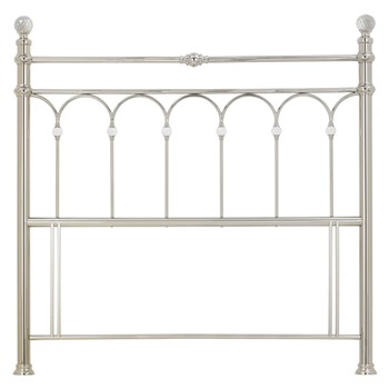 Krystal shiny nickel 5ft headboard by Bentley Designs 