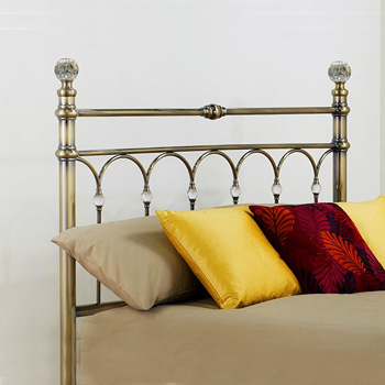 Krystal antique brass headboard by Bentley Designs 