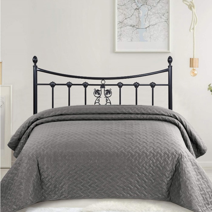 King black store iron headboard
