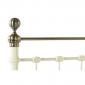 York cream & brass double headboard - view 2