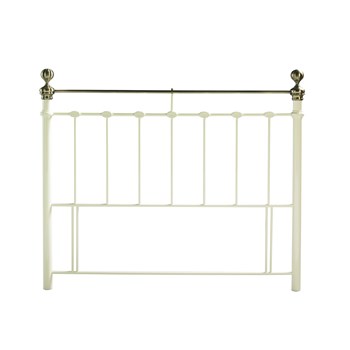 York cream & brass double headboard